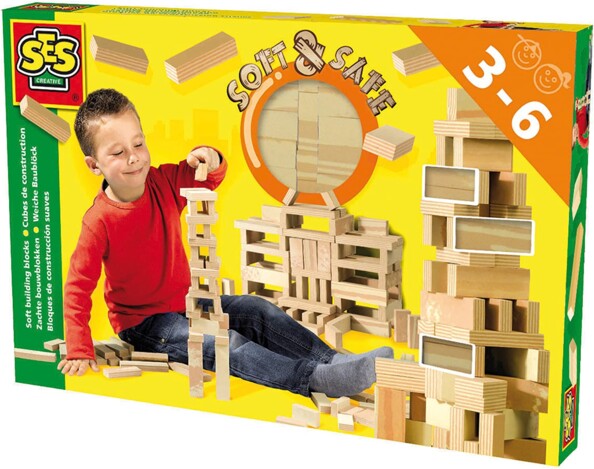 Bauspielzeug mit Schaumstoffwürfeln