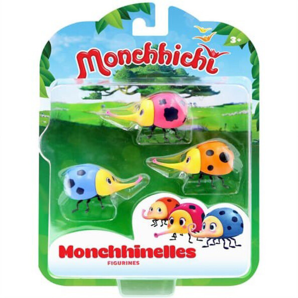 3er-Set Figuren Der Stamm der Monchhichi - Monchhinelles