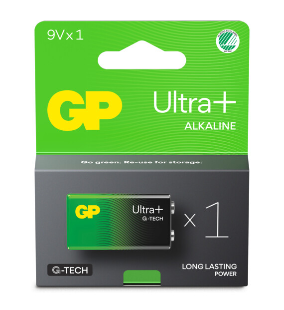9V Block Alkaline-Batterie 6LR61 (PP3) Ultra+