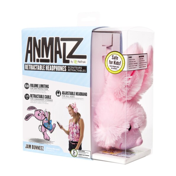 Animalz Kinderkopfhörer - Rosa Kaninchen