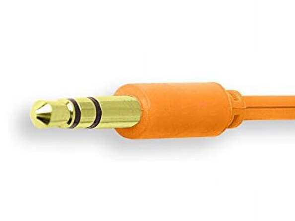 Einziehbare In-Ear-Kopfhörer Sport - Blau/Orange
