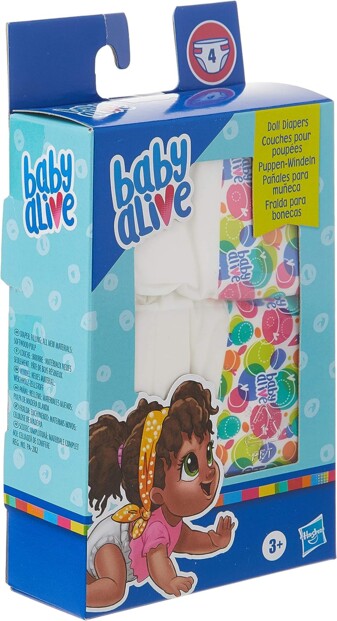 4er-Set Ersatzwindeln für Baby Alive-Puppe