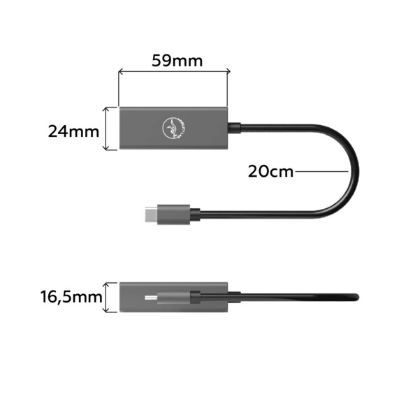 RJ45-auf-USB-C-Adapter