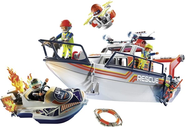 City Action Seenotretter mit Boot und Speedboat