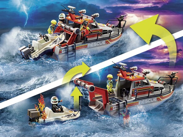 City Action Seenotretter mit Boot und Speedboat