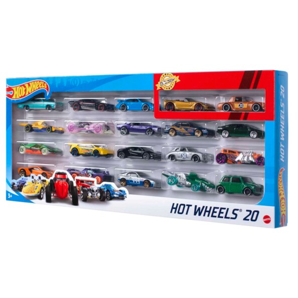 20er-Set Hot Wheels-Fahrzeugen H7045