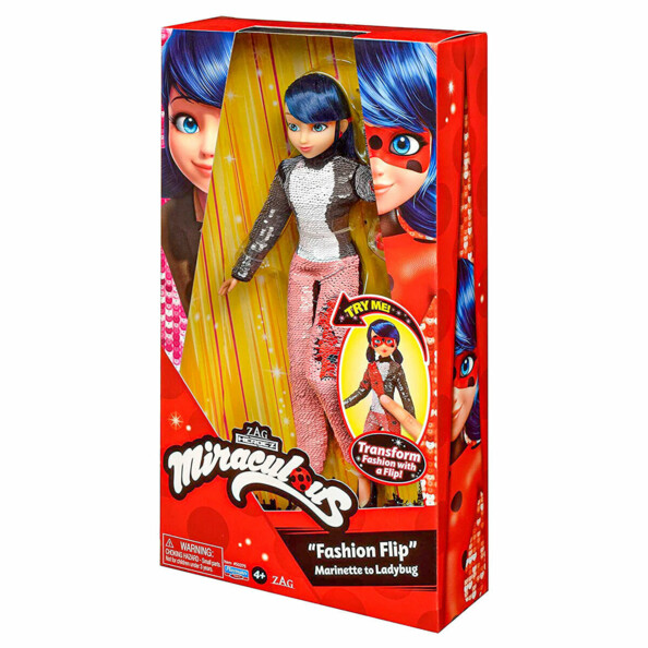 Artikulierte Marinette-Figur mit reversiblem Paillettenkleid