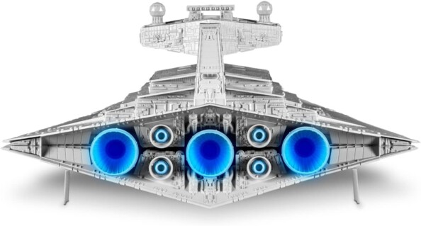 Großmodell des imperialen Raumschiffs aus Star Wars