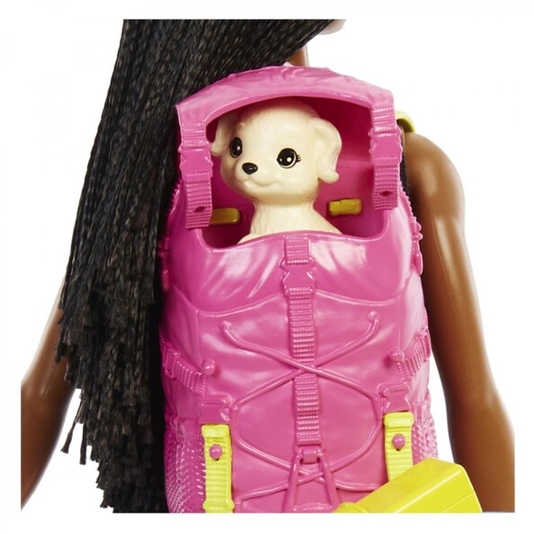 Barbie-Puppe Familie Brooklyn beim Camping mit Zubehör