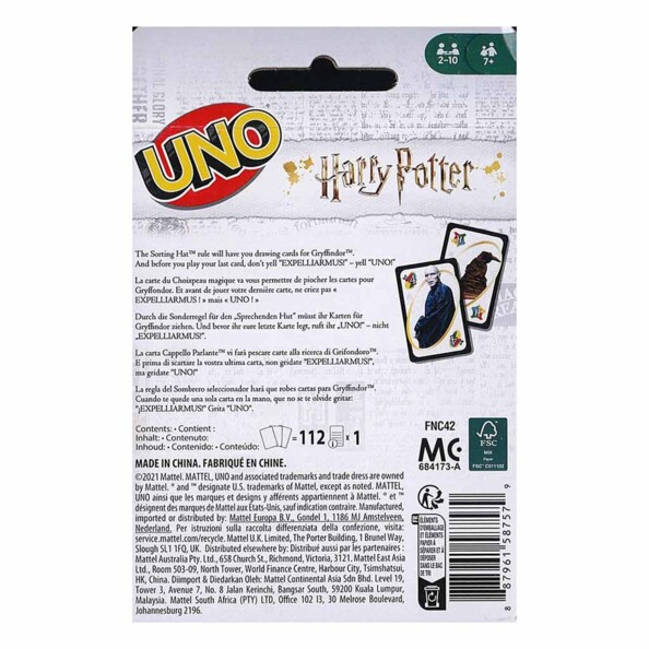 Kartenspiel UNO: ,,Harry Potter"-Edition