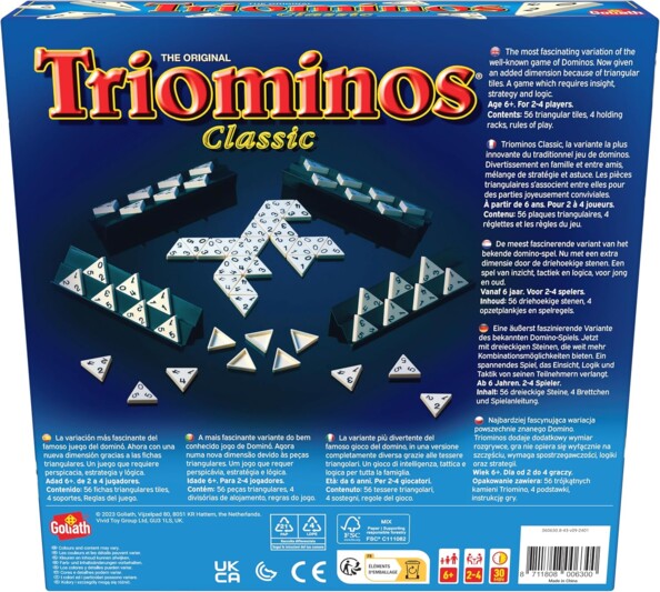 Spiel „Triominos Classic“: die dreieckigen Spielsteine
