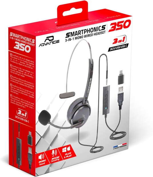 Smartphonics 350 Kabelgebundenes Mono-Headset