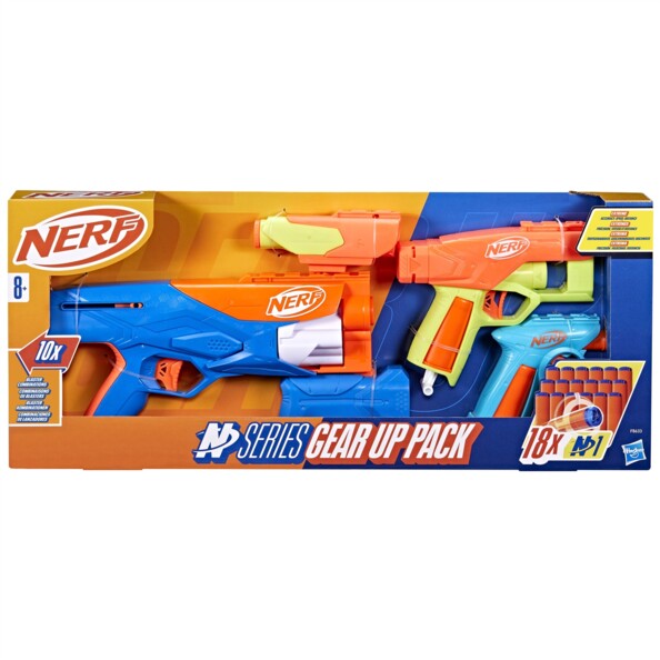 3er-Pack Nerf N Series Gear Up-Blaster mit 18 N1-Pfeilen