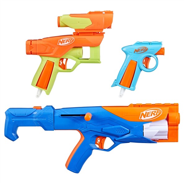 3er-Pack Nerf N Series Gear Up-Blaster mit 18 N1-Pfeilen