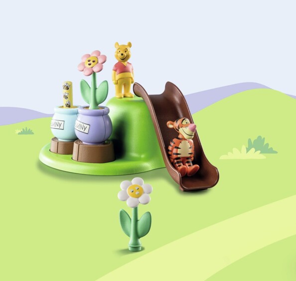 Playmobil 1.2.3 - Winnie Puuh und Tigger mit Bienengarten