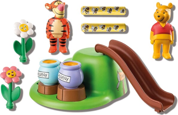 Playmobil 1.2.3 - Winnie Puuh und Tigger mit Bienengarten