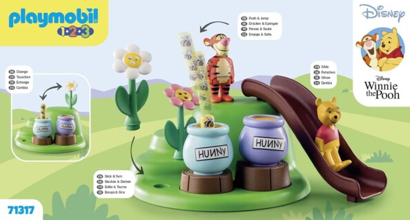 Playmobil 1.2.3 - Winnie Puuh und Tigger mit Bienengarten