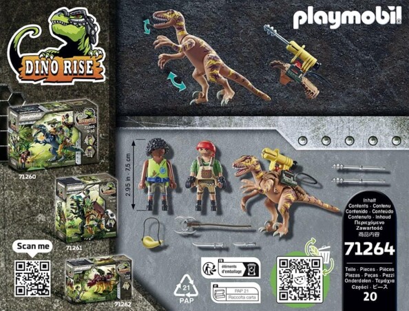 Playmobil Dino Rise - Deinonychus und Krieger