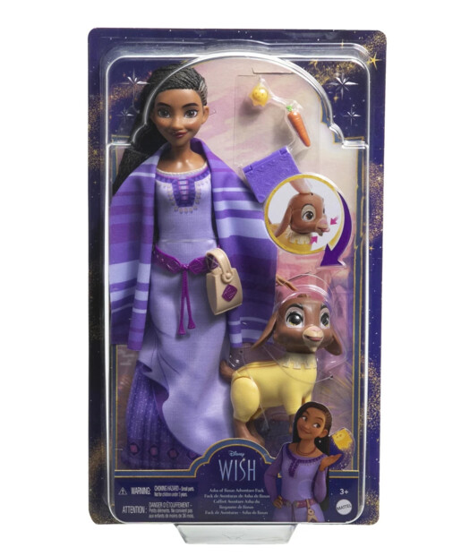 Asha-Puppe aus dem Königreich Rosas von Disney Wish