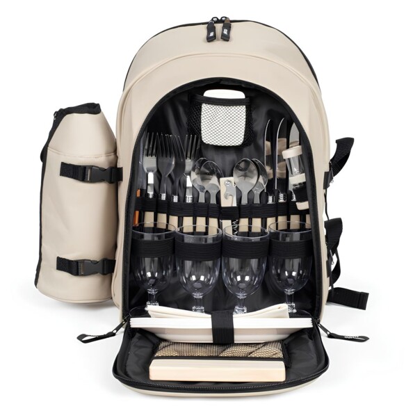Livoo S970C Isolierter Picknick-Rucksack – Creme