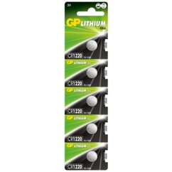 5 CR1220 3V Lithium-Knopfzellen