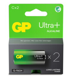 2 Alkali-Batterien Typ C (LR14) Ultra Plus