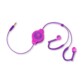 Einziehbare In-Ear-Kopfhörer Sport – Rosa/Lila