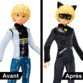 Artikulierte Figur mit umkehrbaren Pailletten Adrien als schwarzer Kater aus Mir