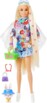Barbie Extra Puppe mit Blumenkleid und Häschen