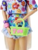 Barbie Extra Puppe mit Blumenkleid und Häschen