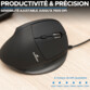 M-W-ERGO Ergonomische Kabelmaus mit 7600 dpi